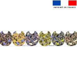 Kit bavoirs en éponge motif tigre kaki - Création Lili Bambou Design