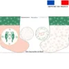 Kit chaussette de noel motif oiseaux verts - Création Lili Bambou Design