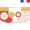 Kit chaussette de noel motif oiseaux ambres - Création Lili Bambou Design
