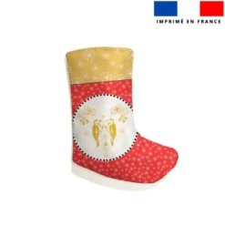 Kit chaussette de noel motif oiseaux ambres - Création Lili Bambou Design