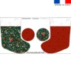 Kit chaussette de noel motif souris de Noel vert + Fausse fourrure - Création Stillistic