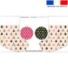 Kit chaussette de noel motif sapin rose et beige + Fausse fourrure - Création Lili Bambou Design