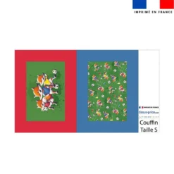 Kit couffin pour animaux motif renard foot - Création Stillistic