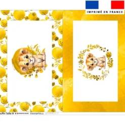 Kit couffin pour animaux motif lionceau aquarelle