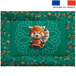 Kit couffin pour animaux motif panda roux yoga lotus - Création Stillistic