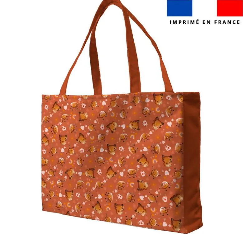 Kit couture sac cabas motif amis ptit déj Cookie - Création Stillistic