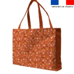 Kit couture sac cabas motif amis ptit déj Tartine - Création Stillistic