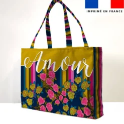 Kit couture sac cabas motif amour - Création Lita Blanc