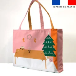 Kit couture sac cabas motif ambiance Noel