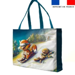 Kit couture sac cabas motif animaux ski - Création Stillistic