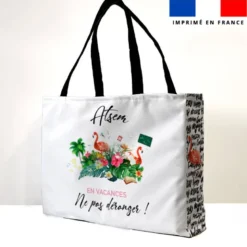Kit couture sac cabas motif ATSEM en vacances
