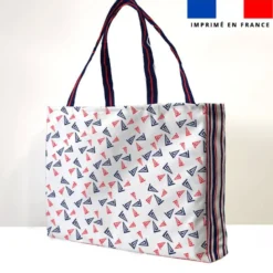 Kit couture sac cabas motif bateau tricolore