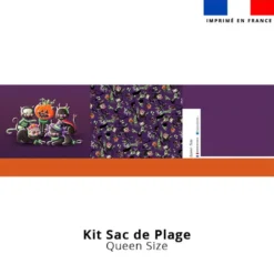 Kit couture sac cabas motif Bal masqué Halloween - Création Stillistic