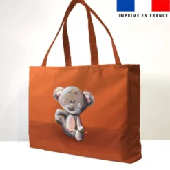 Kit couture sac cabas motif bébé koala - Création Stillistic