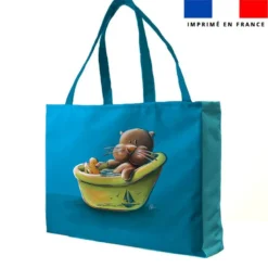Kit couture sac cabas motif bébé loutre - Création Stillistic