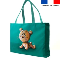 Kit couture sac cabas motif bébé guépard - Création Stillistic