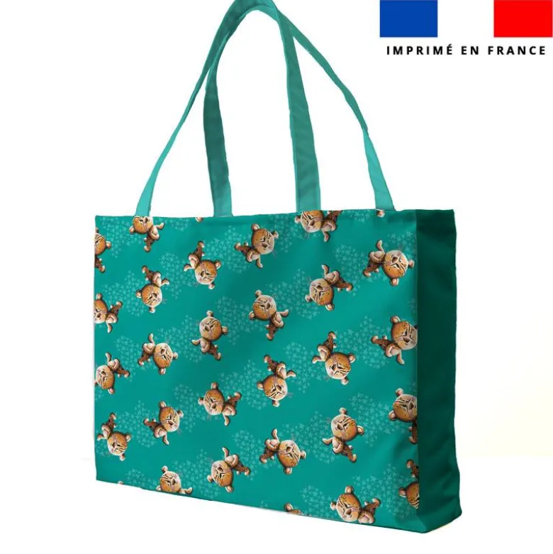 Kit couture sac cabas motif bébé guépard - Création Stillistic
