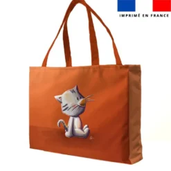Kit couture sac cabas motif bébé chat - Création Stillistic