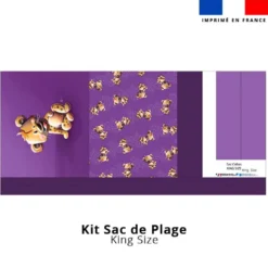 Kit couture sac cabas motif bébé hyène - Création Stillistic