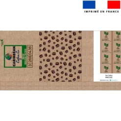 Kit couture sac cabas motif café effet jute
