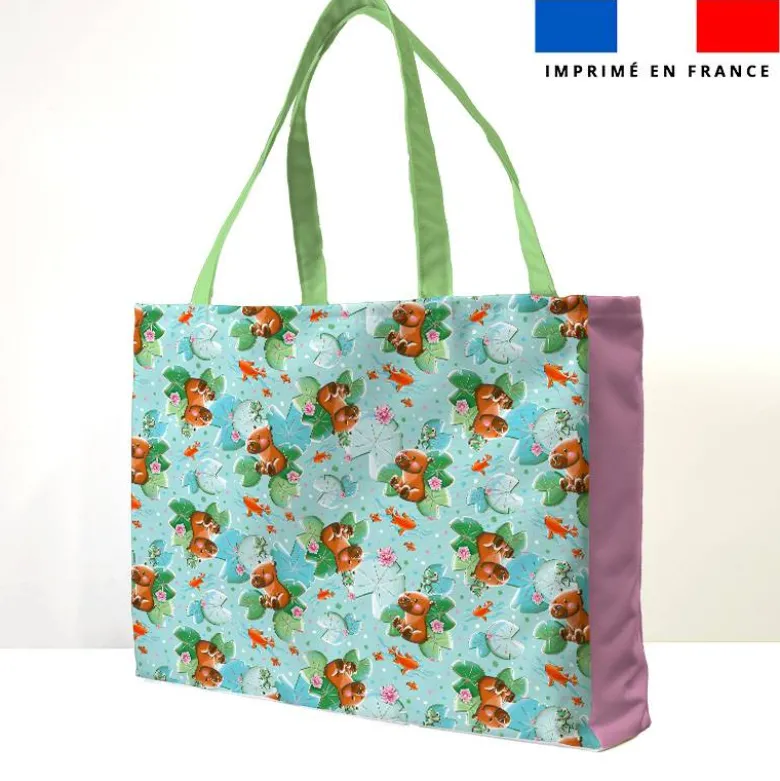 Kit couture sac cabas motif capybara - Création Stillistic