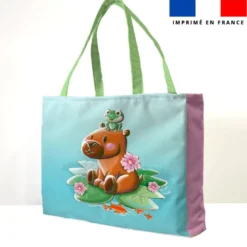 Kit couture sac cabas motif capybara - Création Stillistic