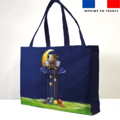 Kit couture sac cabas motif chat et pelotes - Création Stillistic