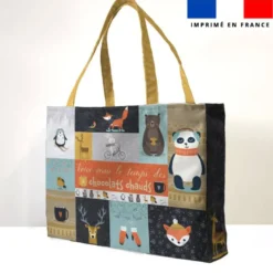 Kit couture sac cabas motif chocolat chaud