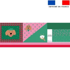Kit couture sac cabas motif chien de Noel