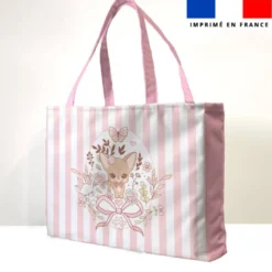 Kit couture sac cabas motif chihuahua shabby - Création Jolifox