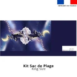 Kit couture sac cabas motif chat sirius - Création Stillistic