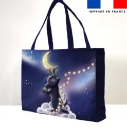 Kit couture sac cabas motif chat sirius - Création Stillistic
