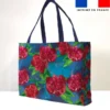 Kit couture sac cabas motif éclosion graphique - Création Lita Blanc