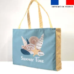 Kit couture sac cabas motif coquillage summer time