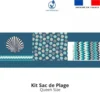 Kit couture sac cabas motif coquillage