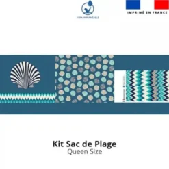 Kit couture sac cabas motif coquillage