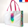 Kit couture sac cabas motif cœurs multicolore aquarelle