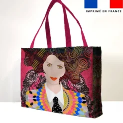 Kit couture sac cabas motif diva et cravate - Création Lita Blanc