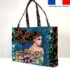 Kit couture sac cabas motif diva flower - Création Lita Blanc