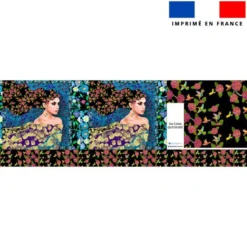 Kit couture sac cabas motif diva flower - Création Lita Blanc