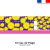 Kit couture sac cabas motif fleur jaune - Création Lita Blanc