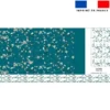 Kit couture sac cabas motif fleur de cerisier vert canard