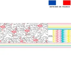 Kit couture sac cabas motif flamant rose