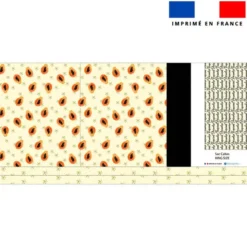 Kit couture sac cabas motif fleur de papaye