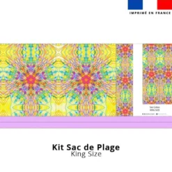Kit couture sac cabas motif forme fantaisie multicolore - Création Lita Blanc