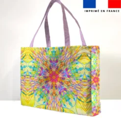 Kit couture sac cabas motif forme fantaisie multicolore - Création Lita Blanc