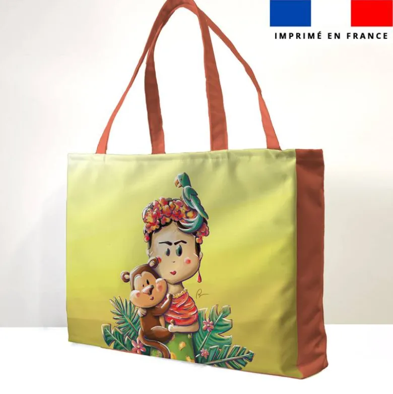Kit couture sac cabas motif frida - Création Stillistic