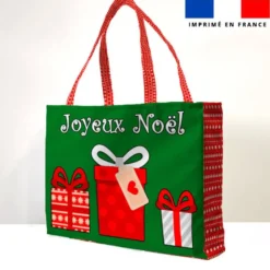 Kit couture sac cabas motif gnome de Noël