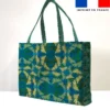 Kit couture sac cabas motif grandes fleurs jaunes - Création Lita Blanc