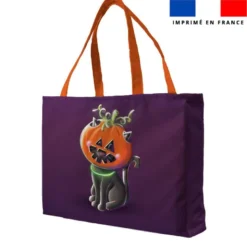Kit couture sac cabas motif Halloween Citrouille - Création Stillistic